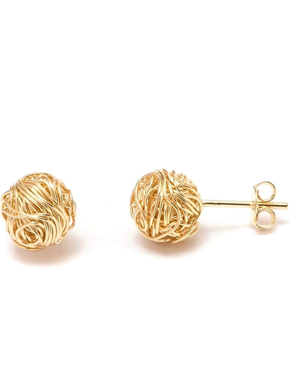 Elegant 18K Gold Plated Woven Love Knot Stud Earrings